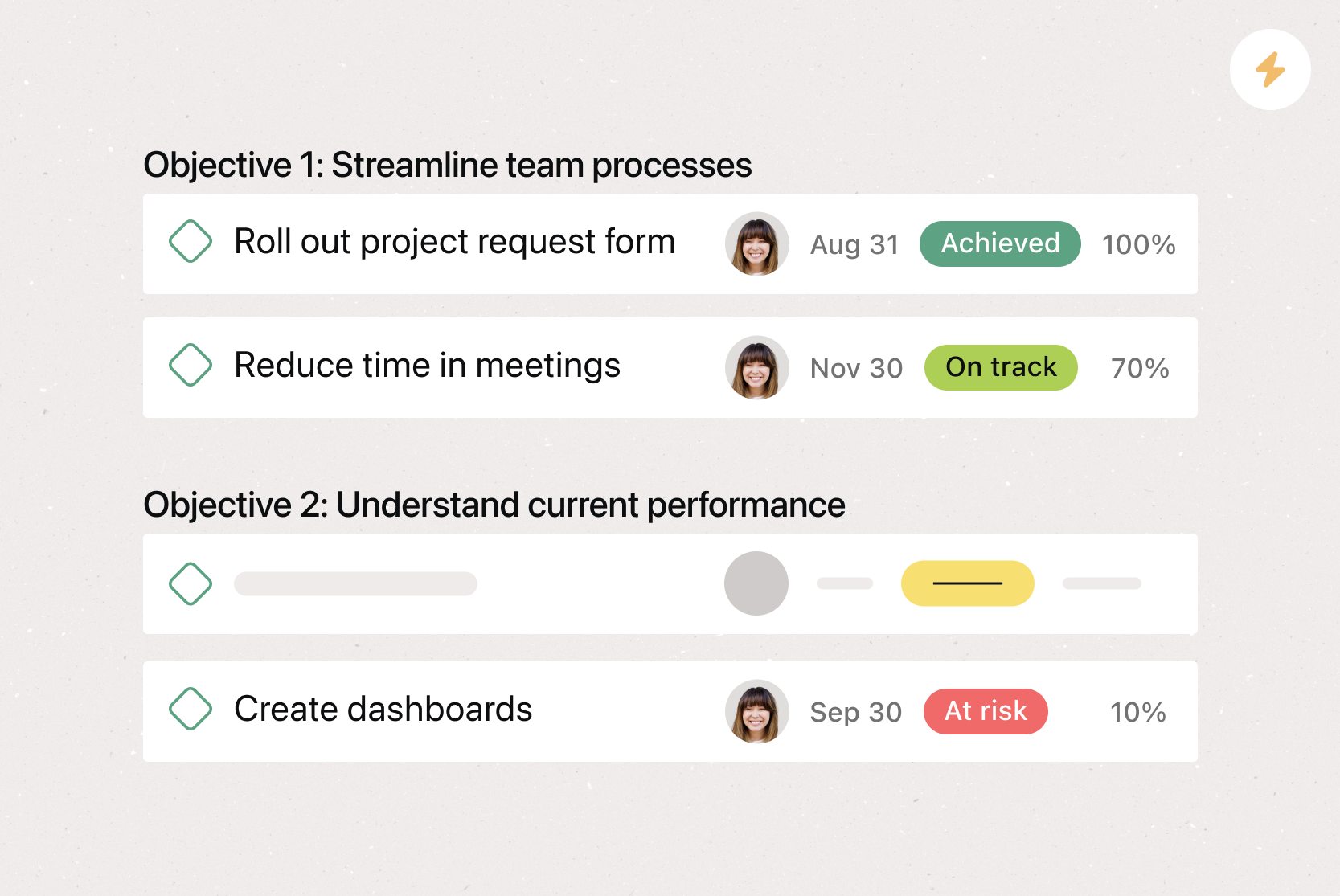 asana lessons learned template in action